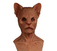 Generisch Hworks Cat Demon Headgear Latex Full Face Mask Cosplay Costume Props for Halloween Party