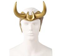 Generisch Hworks Loki Mask Resin PVC Half Face Mask Cosplay Costume Props for Halloween Party