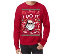 Generisch I Do It For The Hos Santa Christmas Jumper Parody Your Ultimate For Christmas, red, L