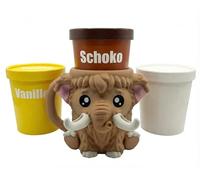 Generisch Ice Cream Cup Holder for Ben & Jerry's & 500 ml Cups - Choose Your Favourite Animal (Penguin, Polar Bear, Cat, Highland Cow, Mammoth) - PLA from Germany (Mammoth)