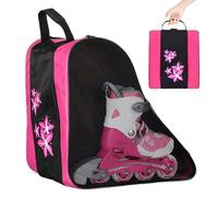 Generisch Ice Skating Carry Bag - Ice Skate Carry Bag with Wheels and Handle | Skate Bag, Large Capacity Skating Shoe Bag with Three Compartments