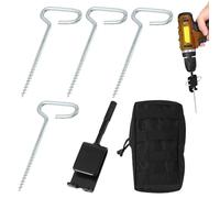 Generisch Ice Tent Tool - Metal Thread for Universal Tent Pegs - Ice Fishing Protective Tent Adapter for Camping, Survival, Adventure, Hiking and Outdoor Activities