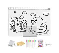 Generisch Illuminated Drawing Board for Children, Writing Pad with USB Socket Connection, Rewritable Light Board Including Pens with Light Emitting Diodes, for and Girls for the Playroom, Home