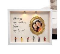 Generisch - Illuminated Vintage Photo Display for Memories, DIY Shadow Box for Silhouettes, Decoration for Mum, Grandma, Living Room, Office, School, Party Gift