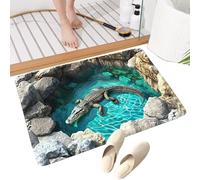 Generisch Illusion Carpet - 3D Rug with Visual Effect, Non-Slip Plush Floor Underlay, 80 x 50 x 1 cm, Soft Textured Mat for Indoor and Outdoor Use, Living Room, Kitchen, Garden, Shower