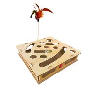 Generisch Improved Cat Nail File, Scratching Puzzle, Activity Opportunity, Stress Relief Alternative Claw Grinders for Cats who Hate Cutting Their Claws (Beige, 28 x 28 cm)