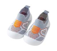 Generisch Infant Socks for Breathable Cartoon Mesh Non-Slip Shoes Baby Sneakers Soft Sole Lightweight Running Shoes with Cute Design for Indoor Outdoor Use, gray, 6-12 Months