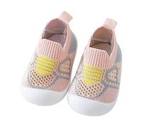 Generisch Infant Socks for Breathable Cartoon Mesh Non-Slip Shoes Baby Sneakers Soft Sole Lightweight Running Shoes with Cute Design for Indoor Outdoor Use, pink, 12-18 Months