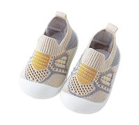 Generisch Infant Socks for Breathable Cartoon Mesh Non-Slip Shoes Baby Sneakers Soft Sole Lightweight Running Shoes with Cute Design for Indoor Outdoor Use, yellow, 6-12 Months