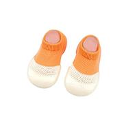 Generisch Infant Toddler Indoor Fishnet Stockings First Elastic Mixed Baby Shoes Pedestrian Socks, orange, 5 UK Child