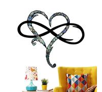 Generisch Infinity Heart Metal Wall Art, Infinity Heart Wall Decor | Love Metal Wall Art Sign, Geometric Cut-Out Bedroom Ornaments, Home Love Sculpture for Home Wedding