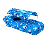 Generisch Inflatable Beach Lounger, Travel Air Sofa with Sun Protection Canopy, Easy to Assemble Hiking Lounger, for Outdoor Use, Camping, Hiking, Picnic, Holidays in the Garden as well as on