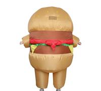 Generisch Inflatable Costumes, Funny Hamburger Outfit, Complete Body, Inflatable Fast Food Fancy Dress, for Men and Women, Parties, Carnival, Stage Events, Masquerade Balls