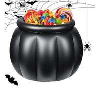 Generisch Inflatable Halloween Fridge in the Shape of a Cauldron - Large Capacity Black Cute with 56 x 45 cm for Dining Room, Barbecue, Picnic, Kitchen, Inflatable with Halloween Theme