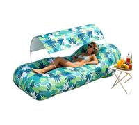 Generisch Inflatable Lounger - Air Sofa for the Pool with Sun Protection - Garden and Pool Lounger for Travel Holiday Camping by the Sea Hiking Picnic in the Garden