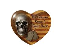 Generisch Inspirational Greeting Card, Compact Heart-Shaped with Skull Design, Encouragement Greeting Card, For Home, School, Travel, Business Trip, Girls, Youth, Men, Women