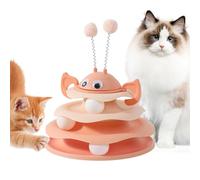 Generisch Interactive Cat Toy, 3-Stage Turntable with Balls, Interactive Kitten Toys for House Cats, for Kittens, Enrichment, Stimulation, Movement, Boredom Game, Hunting, Rushing