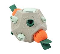 Generisch Interactive Dog Toy, Treat Dispensing Chew Ball, Teeth Cleaning Enrichment Squeaky Ball, Sturdy Puzzle Feeder Design, Ideal for Sniffing, Chewing, Relaxing, 5.31 x 5.12 x 4.33 inches