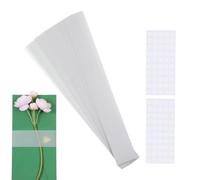 Generisch Invitation Belly Bands, with Flower Ribbon Attachment, Semi-Transparent, Pack of 100 Party and Wedding Invitation Wraps, for Party Organisers, Professionals, Birthdays and