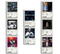 generisch J Poster Cole Album Cover Limited Edition Posters (Set of 8) Unframed 8 Inch x 12 Inch (20 x 30 cm) Room Aesthetic Scannable Song Code Music Posters