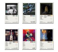 generisch J Poster Cole Music Album Cover Signed Limited Canvas Poster (Set of 6) Unframed 8 x 12 inches (20 x 30 cm)