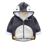Generisch Jacke Jungen und Mädchen Winterkleidung Baby Winter Winter Baumwolle gefütterte Jacke Kinder Winter Wolle Cartoon Tier Baumwolle gefütterte Tablecloth, gris, 2-3 años