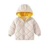 Generisch Jacke Kleinkind Babys Jungen Dicker Warmer Kapuzenmantel Winter für Babys Kleidung Mantel Jacke Outwear Einfarbig (White, 4-5 Years)