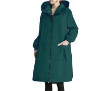 Generisch Jacket Casual Long Apron for Women Oil Lightweight Kitchen Apron for Home Cooking and Work, Dark green, XL