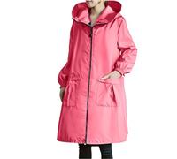 Generisch Jacket Casual Long Apron for Women Oil Lightweight Kitchen Apron for Home Cooking and Work, pink, XXL