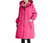 Generisch Jacket Casual Long Apron for Women Oil Lightweight Kitchen Apron for Home Cooking and Work, Hot Pink, XL
