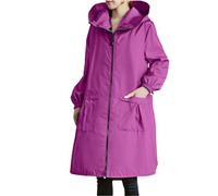 Generisch Jacket Casual Long Apron for Women Oil Lightweight Kitchen Apron for Home Cooking and Work, Dark purple, XXL
