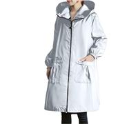 Generisch Jacket Casual Long Apron for Women Oil Lightweight Kitchen Apron for Home Cooking and Work, gray, XL