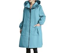 Generisch Jacket Casual Long Apron for Women Oil Lightweight Kitchen Apron for Home Cooking and Work, blue, XXL