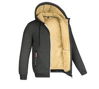 Generisch Jackets Pullover Men's Jacket Fashion Casual Soild Colour Long Sleeve Pocket with Cotton Coat Top Coat Men's Sailor, Gy1, M