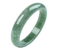 Generisch Jade Bangle Made of Real Gemstone - Hand Cut Natural Stone with Unique Veins Lucky Charm & Protective Stone Diameter 60 mm Spiritual Jewellery Gift Idea, Eine Grösse, Gemstone, Corundum