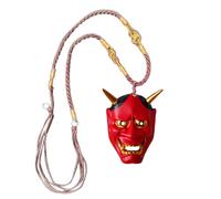 Generisch Japanese Pendant For Men, Spooky Ghost Face Charm, Resin Cultural Traditional Ornament, Unique Jewellery Making Accessory, Perfect For Truck Interior Decor, Handmade Design, 5.8 x 4.3 x 1.9