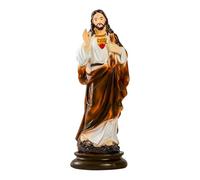Generisch Jesus Statue, Resin Christian Figurine, 2.95 x 8.27 Inches Heavy Duty Religious Table Decor, Faith Gift Ornament for Prayer Room, Church, Ceremony, Indoor Display, Bookshelf, Bedroom