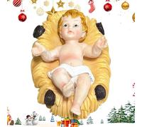 Generisch Jesus Statue, Tiny Resin Born in the Nativity Sculpture, Little Child Jesus, Collectable Children's Decoration for Desk, Tea Table, Windowsill
