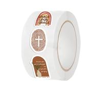 Generisch Jesus Sticker Roll - Jesus Faith Stickers, 500 x Waterproof Christian Easter Stickers, Bible Decals for Water Bottles, Laptops, Scrapbooks, Magazines, Planners