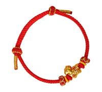 Generisch Jewellery, adjustable model for New Year 2026, red bracelet made of durable alloy for protection, for girls, spring party, birthday, date, Siehe Beschreibung, Metal and cotton thread, See
