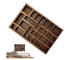 Generisch Jewellery Shelf Cabinet - Display Shelf for Collectibles | 25 Compartments Wooden Hanging Display Shelf | Wall Magnified | Thimble Shelves Cases | Wooden Shadows - Cubby Box for Collectibles