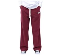 Generisch Jogging Bottoms Men's Casual Trousers Plain Drawstring Waistband Wide Leg Cord Casual Trousers Business Trend Comfortable Loose Trousers, red, L