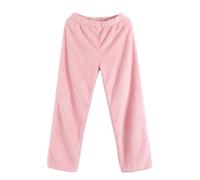 Generisch Jogging Bottoms Women's Trousers Sports Trousers Fabric Trousers Leisure Trousers Winter Europe the United States Borders on Hot Plain Plush Women's Trousers, pink, XXL
