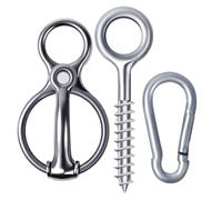 Generisch Jump Rings for Horse Trailers, Stainless Steel Ring with Extra Strong Properties, Accessories and Equipment for Training Tying for Stable Paddock Hall and Transport