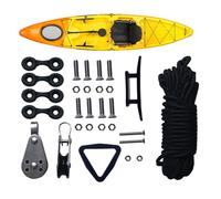 Generisch Kayak Disc and Rope Set, High Performance Deck Rigging Kit with Screws, Rivets and Carabiner System, Essential Kayak Accessories for Stability and Safety on the Water
