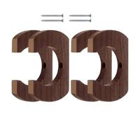 Generisch Kayak Paddle Wall Mount - Set of 4 Made of Solid Pine Wood | Robust Rowing Storage for Kayak, Canoe & Dragon Boat | Space-saving Wall Hooks for Garage, Shed, Boathouse & Cellar