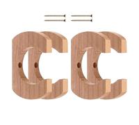 Generisch Kayak Paddle Wall Mount - Set of 4 Made of Solid Pine Wood | Robust Rowing Storage for Kayak, Canoe & Dragon Boat | Space-saving Wall Hooks for Garage, Shed, Boathouse & Cellar