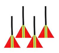 Generisch Kayak Safety Flag - 4 Durable Red Reflective Flags - Convenient Waterproof Kit for Easy Towing | Warning Accessories for Kayak and Boat | Safety Flag for Boats