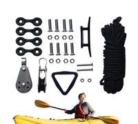 Generisch Kayak Trolley Kit, Complete Paracord Rigging Bundle, Durable Metal Fittings, Adjustable Hook Components, Resistant Parts, Anchoring System, Boat Accessory Kit, Camping Support Gear