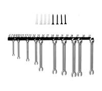 Generisch Key Brackets Robust Wall Mounted Rack | 2-piece organiser for 20 wrenches for screwdrivers, offset combination jawl, garage, workbench, warehouse